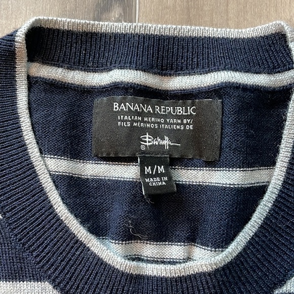 Men’s Banana Republic Sweater, Medium, Merino Wool by Baruffa - Picture 2 of 4